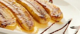 Fried bananas with sugar and cinnamon - recipe and photo