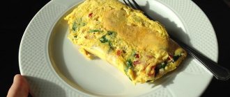 Photo of an omelet from the oven