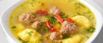 Фото супа с фрикадельками и галушками