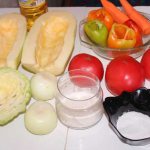 Ingredients for preparing vegetable caviar
