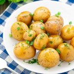 Whole boiled potatoes