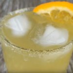 Classic homemade lemonade with lemon