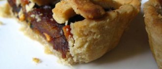 Date pie: recipe and method of preparation