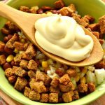 recipes for salads with croutons and sausage