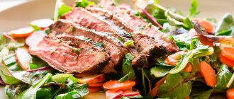 meat salad with beef