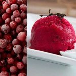 Simple cranberry sorbet
