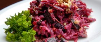 beet salad with apple and dried apricots without mayonnaise