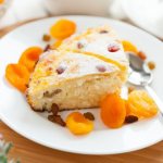 Curd casserole with dried apricots