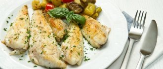 Baked fish with cheese sauce